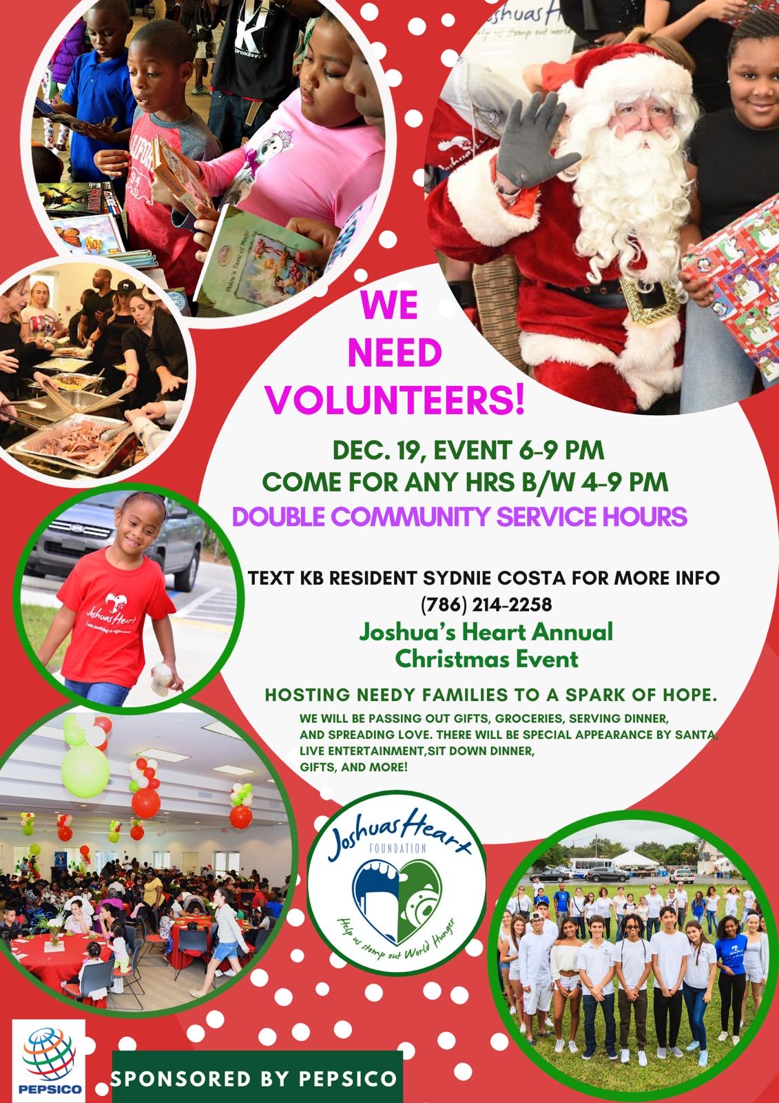 We Need Volunteers for Joshua's Heart Annual Christmas Fund - Key News